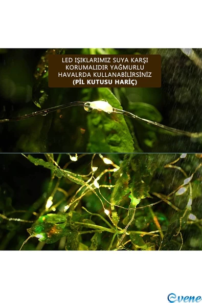 Evene Led Işık Led Şerit Peri Led Işık Dekoratif Aydınlatma Peri Led 5 Metre Gün Işığı - 7