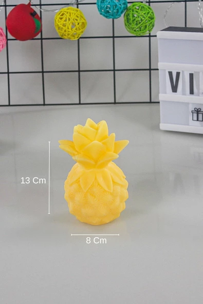 Viselia Pembe Ananas Gece Lamba Pilli Projeksiyon Masa Lamba Ananas Led Lamba - 3