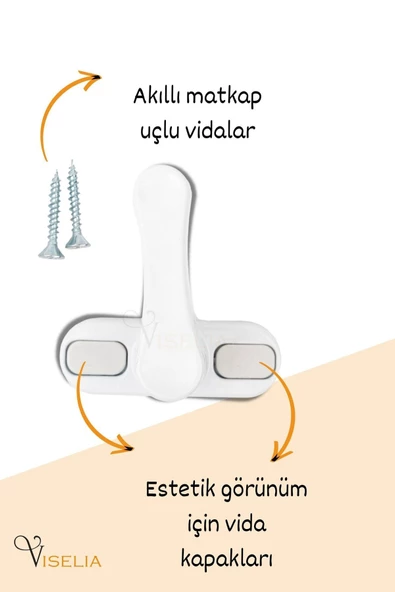Viselia Pvc Emniyet Kilidi Pimapen Kilidi Pencere Emniyet Kilidi 7 Adet Çelik Pimapen Kilidi - Resim 7