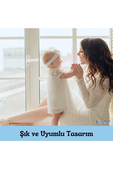 Evene Siyah Pencere Emniyet Kilidi 8 Adet Çocuk Hırsız Kilidi Çekmeli Metal Kilit - Resim 4