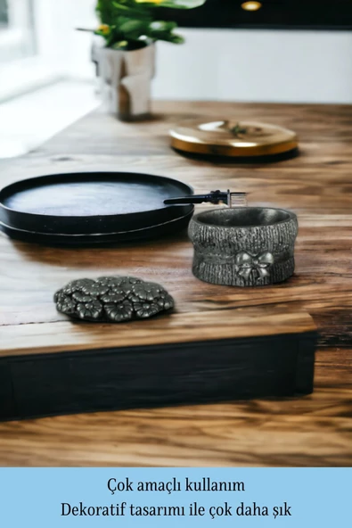 Evene Dekoratif Kapaklı Kutu Çok Amaçlı Kutu Takı Kutusu Model 19 - 3