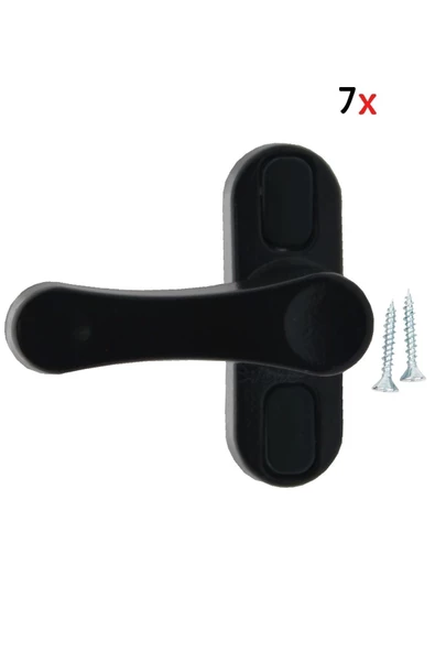 Evene Siyah Pencere Emniyet Kilidi 7 Adet Çocuk Hırsız Kilidi Çekmeli Metal Kilit ürün görseli 1