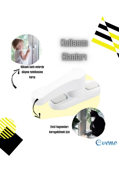 Evene Pimapen Kapı Kilidi Pimapen Pencere Kilidi Pencere Emniyet Kilidi Mandallı Kilit 2 Adet Beyaz - Resim 8