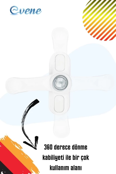 Evene Beyaz Pencere Kilidi 10 Adet Düğmeli Çocuk Güvenlik Emniyet Hırsız Pimapen Pvc Kapı Bebek Kilidi - 5