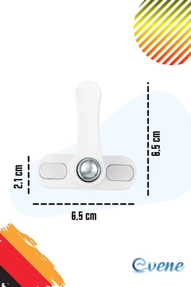 Evene Beyaz Pencere Emniyet Kilidi Çocuk Hırsız Kilidi Düğmeli Pvc 1 Adet - Resim 2