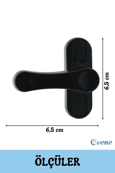 Evene Pencere Çocuk Kilit Pencere Kilidi Cam Kilidi Emniyet Çocuk Kilit Kapı Mandalı 3 Adet Siyah - Resim 2