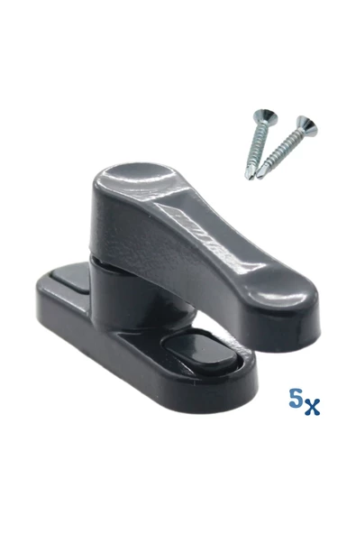 Evene Antrasit Pencere Emniyet Kilidi 5 Adet Çocuk Hırsız Kilidi Çekmeli Metal Kilit ürün görseli 1