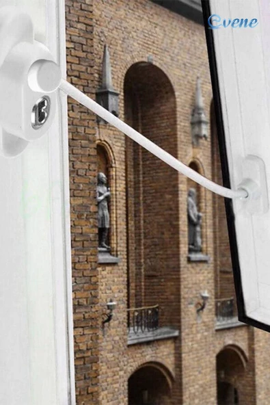 Evene Pencere Çocuk Kilit Pencere Kilidi Cam Kilidi Emniyet Çocuk Kilit Zincirli Kilit 6 Adet Gri - Resim 6