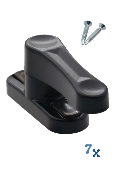 Evene Pencere Çocuk Kilit Pencere Kilidi Cam Kilidi Emniyet Çocuk Kilit Kapı Mandalı 7 Adet Siyah ürün görseli 1