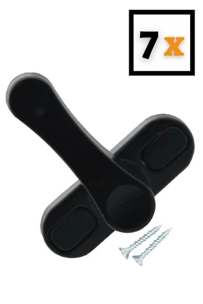 Viselia Siyah Pencere Emniyet Kilidi 7 Adet Çocuk Hırsız Kilidi Çekmeli Metal Kilit ürün görseli 1