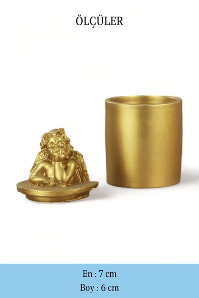 Evene Dekoratif Kapaklı Kutu Çok Amaçlı Kutu Takı Kutusu Altın Renk Model 20 - 2