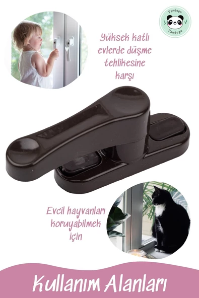 Pandogo Pencere Emniyet Kilidi Bebek ve Çocuk Güvenliği İçin Tasarlanmış Pimapen Pencere Kilidi 4 Adet - Resim 8