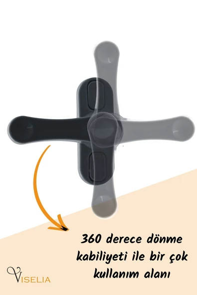 Viselia Antrasit Pencere Emniyet Kilidi Pimapen Pencere Kilidi Güvenlik Kilidi 3 Adet - Resim 5