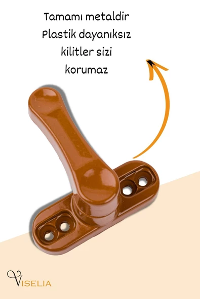 Viselia Pencere Kilidi Pimapen Kilidi Pencere Çocuk Kilidi Pencere Emniyet Kilidi 3 Adet - Resim 3