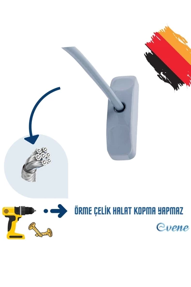 Evene Gri Pencere Kilidi 5 Adet Halatlı Çocuk Güvenlik Emniyet Hırsız Pimapen Pvc Kapı Bebek Kilit - 7
