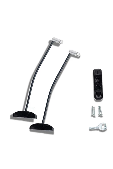 Evene Siyah Pencere Kilidi 2 Adet Halatlı Çocuk Güvenlik Emniyet Hırsız Pimapen Pvc Kapı Bebek Kilit