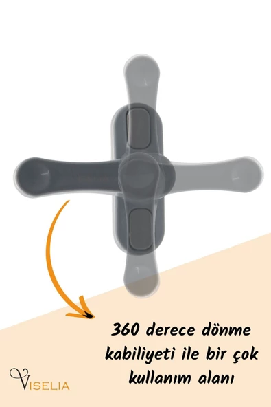 Viselia Pencere Kilidi Pimapen Kilidi Pencere Çocuk Kilidi Pencere Emniyet Kilidi Gri 10 Adet - Resim 5