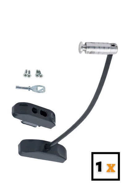 Viselia Pencere Emniyet Kilidi Çocuk Hırsız Kilidi Halatlı Pimapen Pvc Antrasit ürün görseli 1