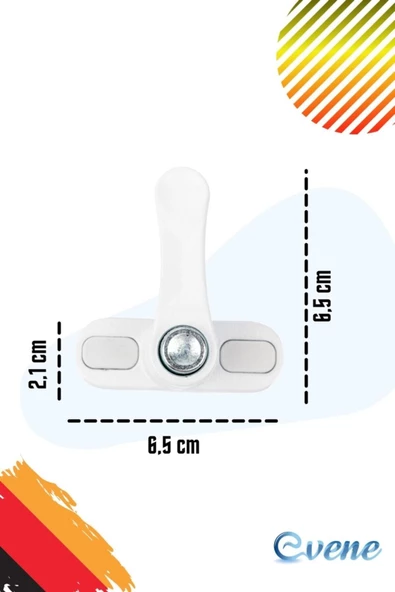 Evene Beyaz Pencere Kilidi 10 Adet Düğmeli Çocuk Güvenlik Emniyet Hırsız Pimapen Pvc Kapı Bebek Kilidi - 2