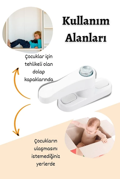 Viselia Pvc Emniyet Kilidi Pimapen Kilidi Düğmeli Metal Kilit 2 Adet - Resim 6