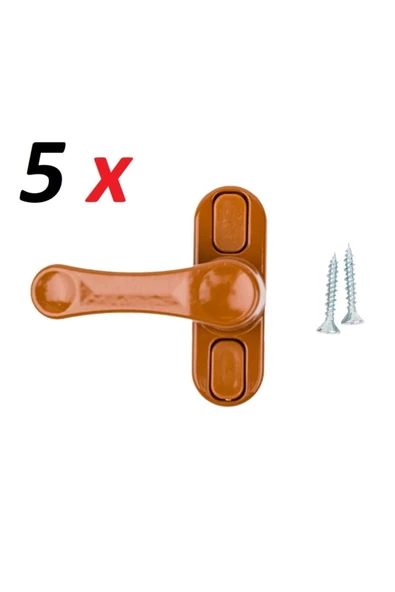 Viselia Açık Kahverengi Pencere Emniyet Kilidi 5 Adet Çocuk Hırsız Kilidi Çekmeli Metal Kilit ürün görseli 1