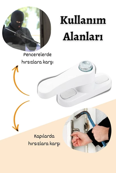 Viselia Pencere Emniyet Kilidi Güvenlik Düğmeli Metal Kilit 5 Adet - Resim 7