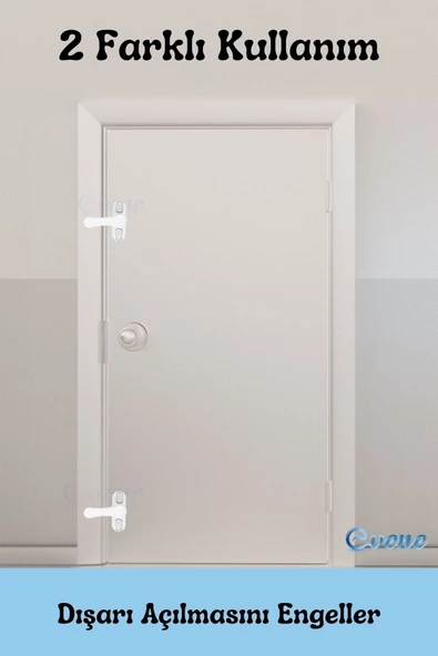 Evene Açık Kahverengi Pencere Emniyet Kilidi 2 Adet Çocuk Hırsız Kilidi Çekmeli Metal Kilit - Resim 6