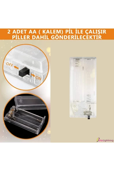 Evene Led Işık Led Şerit Peri Led Işık Dekoratif Aydınlatma Peri Led 5 Metre Gün Işığı 6 Adet - 5