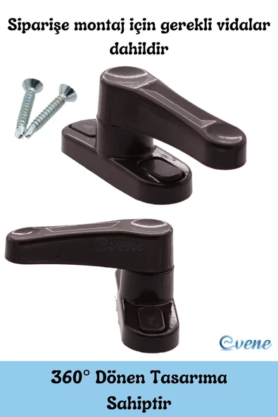 Evene Koyu Kahverengi Pencere Emniyet Kilidi 6 Adet Çocuk Hırsız Kilidi Çekmeli Metal Kilit - Resim 4