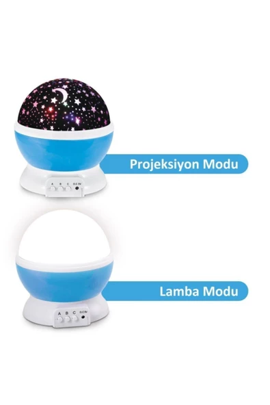 Viselia Gece Lambası Dönen Star Master Projeksiyon Işık Led Lamba - 2