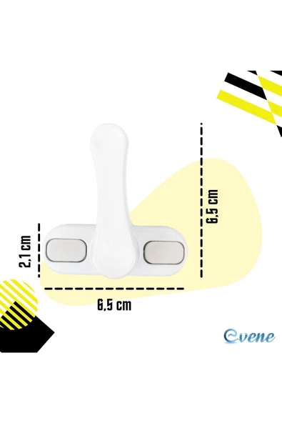 Evene Pencere Emniyet Kilidi Çocuk Hırsız Kilidi Çekmeli Pvc 2 Adet Beyaz - 7
