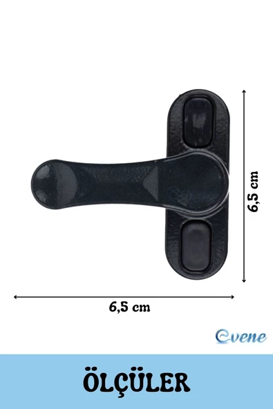 Evene Pencere Çocuk Kilit Pencere Kilidi Cam Kilidi Emniyet Çocuk Kilit Kapı Mandalı 3 Adet Antrasit - Resim 2