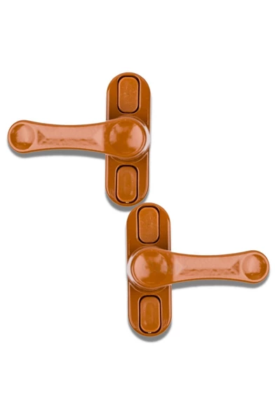 Evene Açık Kahverengi Pencere Emniyet Kilidi 2 Adet Çocuk Hırsız Kilidi Çekmeli Metal Kilit ürün görseli 1