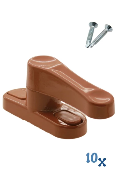 Evene Açık Kahverengi Pencere Emniyet Kilidi 10 Adet Çocuk Hırsız Kilidi Çekmeli Metal Kilit ürün görseli 1