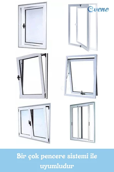 Evene Açık Kahve Pencere Kilidi Halatlı Çocuk Güvenlik Emniyet Hırsız Pimapen Pvc Kapı Bebek Kilidi - 6