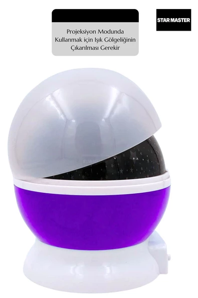 Star Master Masa Lambası Gökyüzü Projeksiyon Gece Lambası Yıldızlı Gece Lambası Mor - 5