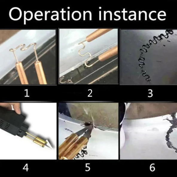 500 Adet 0.8mm Tampon Plastik Parça Tamir İçin Zımba Teli - 6