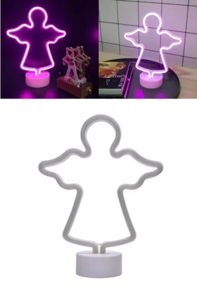 Viselia Neon Led Neon Lamba Melek Neon Işık Gece Lamba Masa Lamba - 2