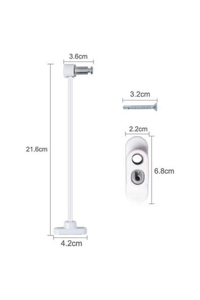 Viselia Pencere Emniyet Kilidi Çocuk Hırsız Kilidi Halatlı Pimapen Pvc - Resim 4