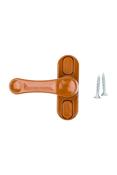 Viselia Açık Kahverengi Pencere Emniyet Kilidi 2 Adet Çocuk Hırsız Kilidi Çekmeli Metal Kilit - Resim 4