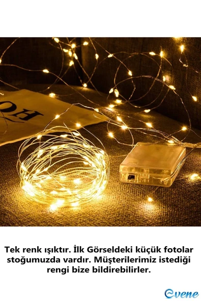 Evene Led Işık Led Şerit Peri Led Işık Dekoratif Aydınlatma Peri Led Mor Led 3 Metre - 2