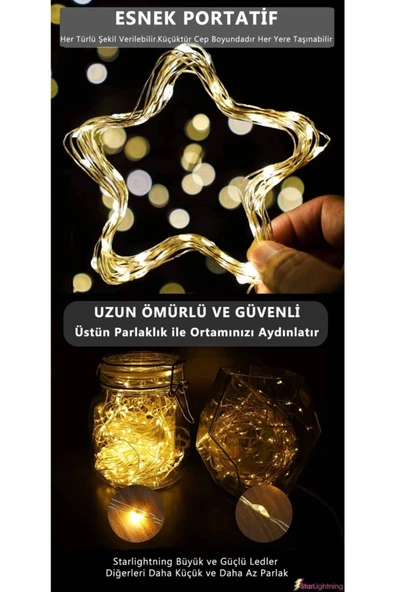 StarLightning 10 Metre Peri Led Çok Amaçlı Dekoratif Aydınlatma - Gün Işığı - 7