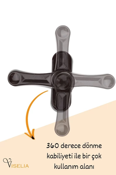 Viselia Pencere Kilidi Pimapen Kilidi Pencere Çocuk Kilidi Pencere Emniyet Kilidi Koyu Kahve 6 Adet - 5