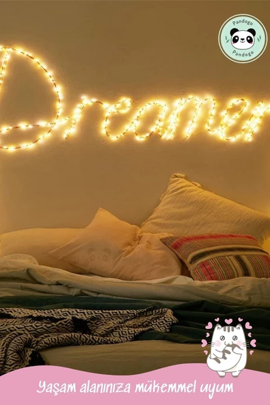 Pandogo 5 Metre Peri Led Çok Amaçlı Dekoratif Aydınlatma Bakır Tel Mekan Parti Aydınlatma 1 Adet Günışığı - 3