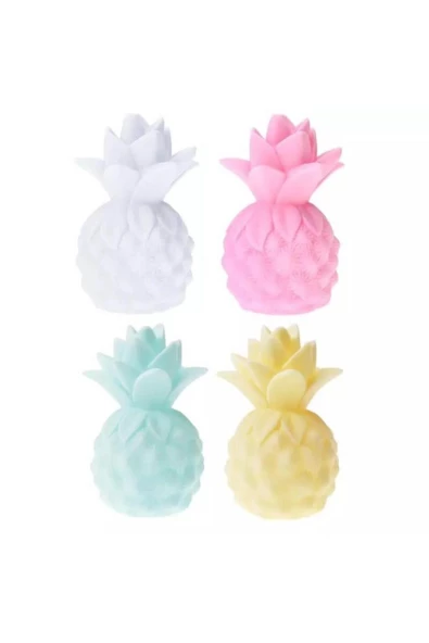 Evene Ananas Hediyelik Lamba Led Işıklı Dekoratif Gece Bebek Çocuk Odası Masa Lambası - 5