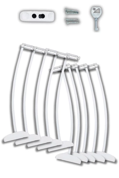 Pandogo Çocuk Güvenliği İçin Premium Pencere Kilidi Kolay Kurulum Uzun Ömürlü 10 Adet Beyaz ürün görseli 1