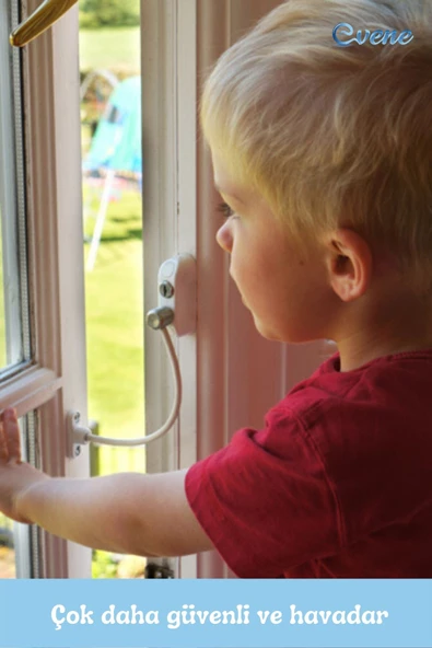 Evene Pencere Çocuk Kilit Pencere Kilidi Cam Kilidi Emniyet Çocuk Kilit Zincirli Kilit 6 Adet Antrasit - Resim 2