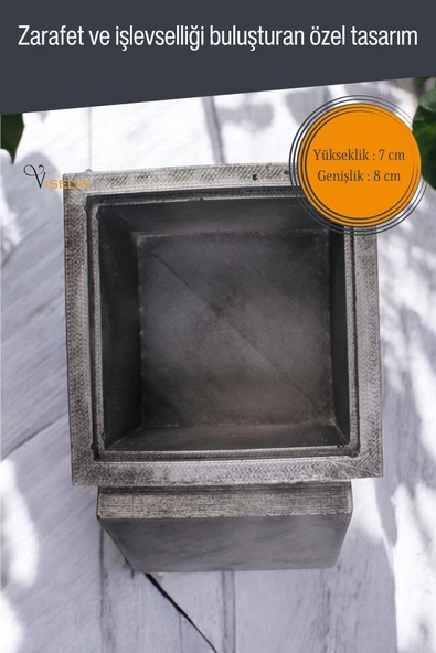 Viselia Takı Kutusu Takı Organizer Kapaklı Kutu Takı Düzenleyici Gümüş Eskitme Renk Model 13 - 2