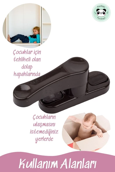 Pandogo Pencere Emniyet Kilidi Bebek ve Çocuk Güvenliği İçin Tasarlanmış Pimapen Pencere Kilidi 4 Adet - Resim 6