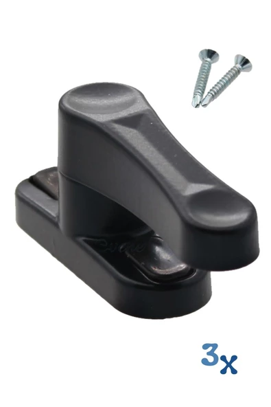 Evene Pencere Çocuk Kilit Pencere Kilidi Cam Kilidi Emniyet Çocuk Kilit Kapı Mandalı 3 Adet Siyah ürün görseli 1